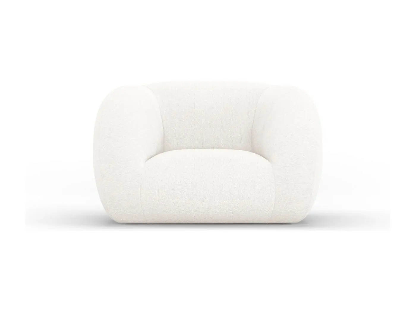 Cosmopolitan Design - Sessel "Essen" aus Boucle weiß - 130x95x86cm