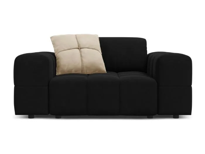 CXL by Christian Lacroix - Sessel "Luc" Sitzer aus Samt schwarz - 124x102x70cm