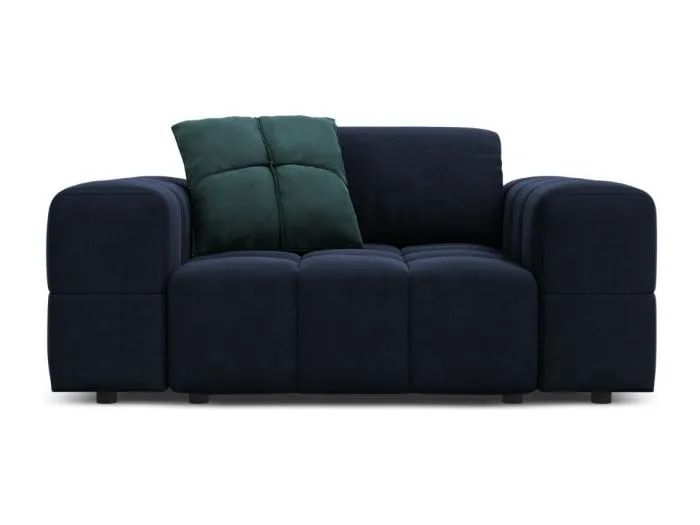 CXL by Christian Lacroix - Sessel "Luc" Sitzer aus Samt dunkelblau - 124x102x70cm