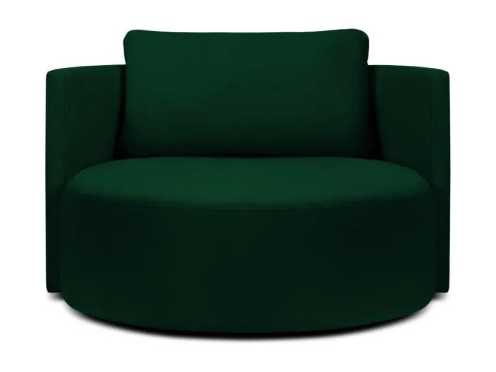 CXL by Christian Lacroix - Drehsessel "Adam" Sitzer aus Samt flaschengrün - 92x92x75cm