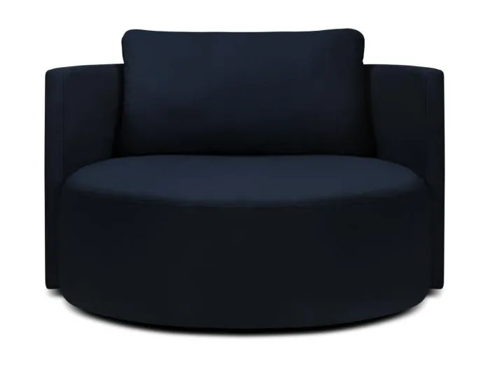 CXL by Christian Lacroix - Drehsessel "Adam" Sitzer aus Samt königsblau - 92x92x75cm