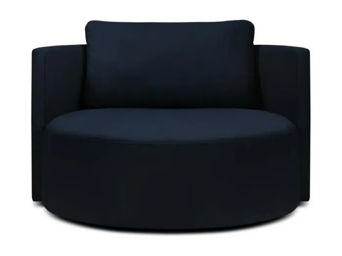 CXL by Christian Lacroix - XL-Drehsessel "Adam" Sitzer aus Samt königsblau - 112x112x63cm