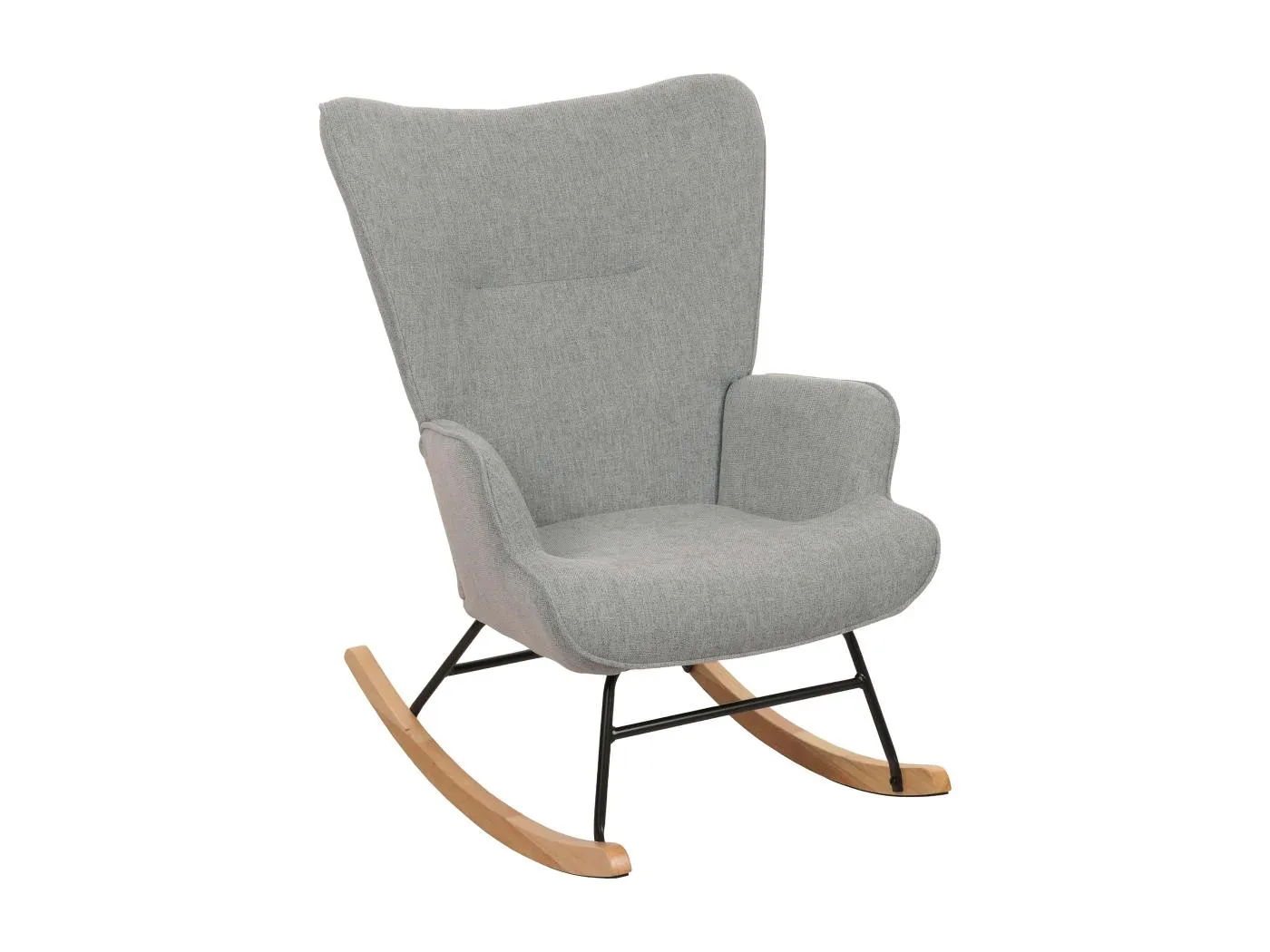 Schaukelstuhl MCW-N14, Grau-grün