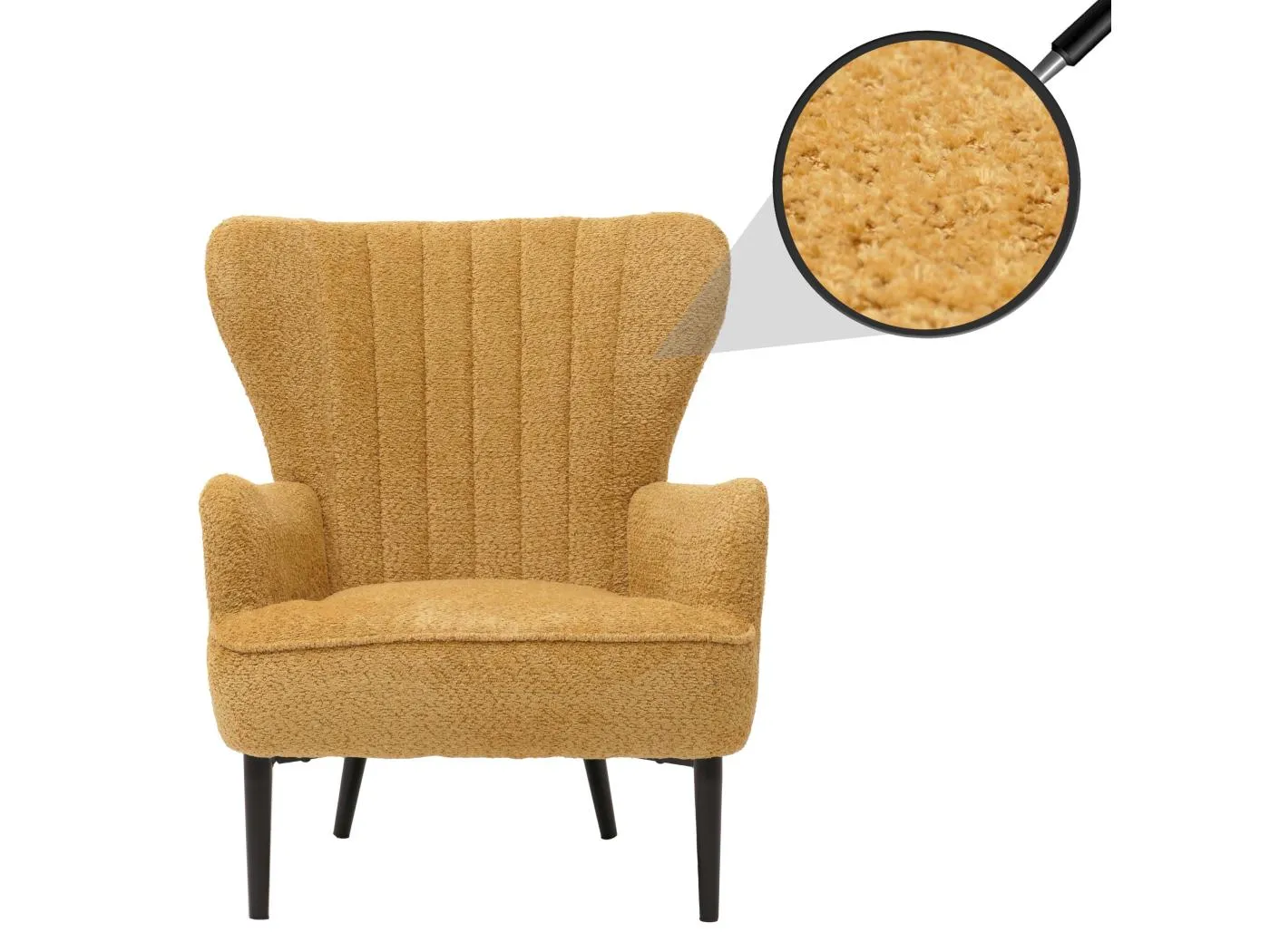 Lounge-Sessel MCW-K37, Gelb