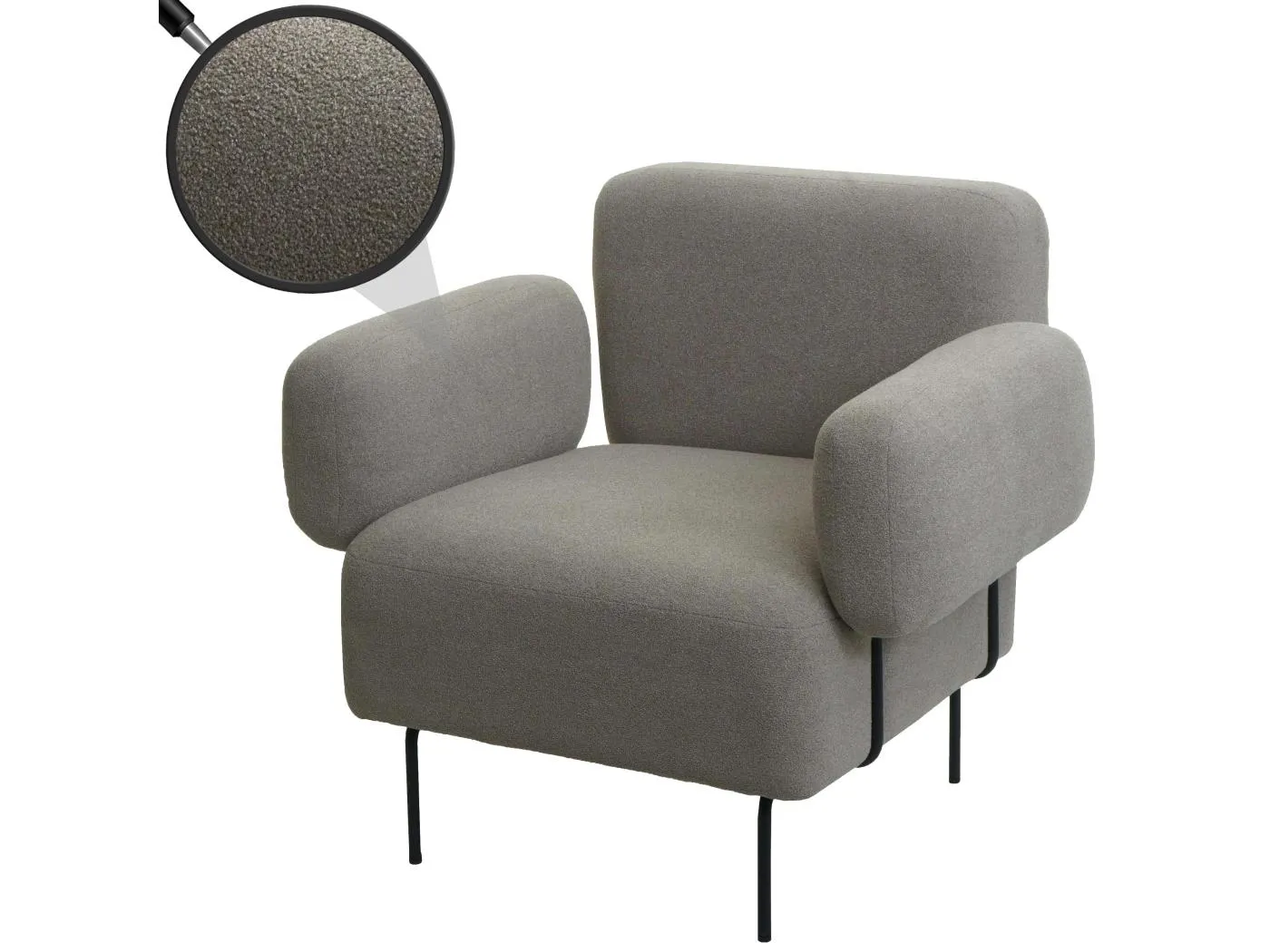 Lounge-Sessel MCW-L83, Grau