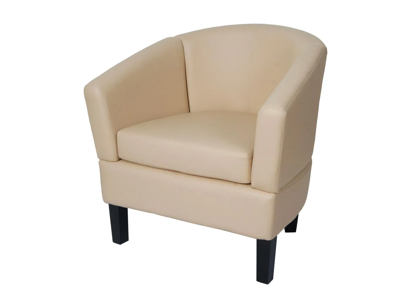 Lounge-Sessel MCW-O17, Creme