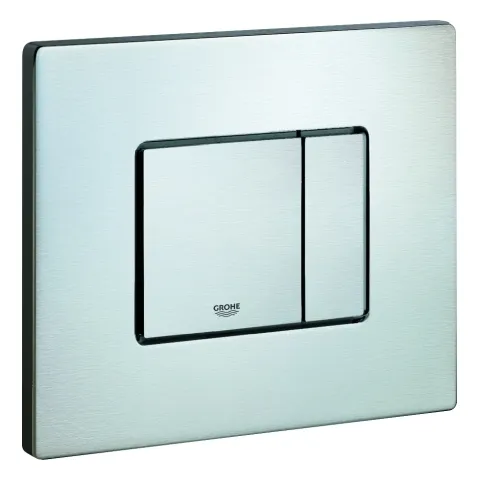 WC-Betätigung Skate Cosmopolitan 38776, 2-Mengen- und Start & Stopp-Betätigung, 156 x 197 mm, waagerechte Montage, edelstahl