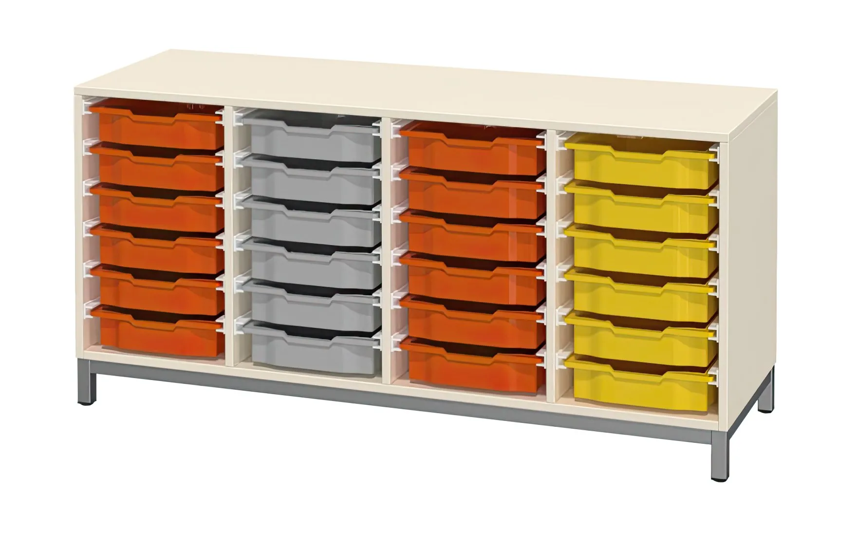 ALEX Fémbútor Flex FSZ-37 Aufbewahrungsregal mit 24 Kunststoffschüben