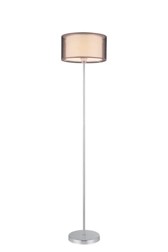 ANASTASIA Stehleuchte chrom, braun E27 60W IP20 Rabalux