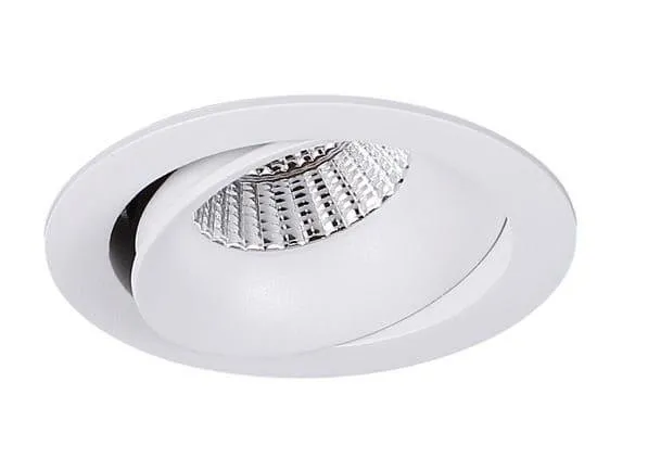 ARYA TILTED LED 8W 3000K 610lm dimmbare runde Einbauleuchte weiß Maxlight H0098