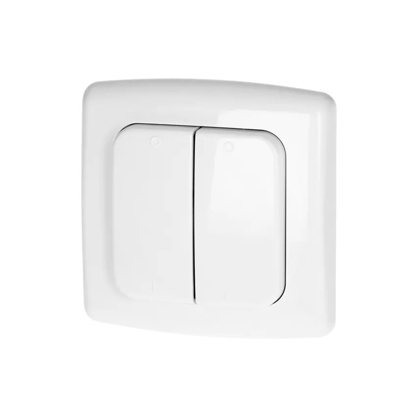 Aufputz-Doppeltaster zur Fernsteuerung von Unterputzschaltern und -steckdosen, mit Funksender, ORNO Smart Home