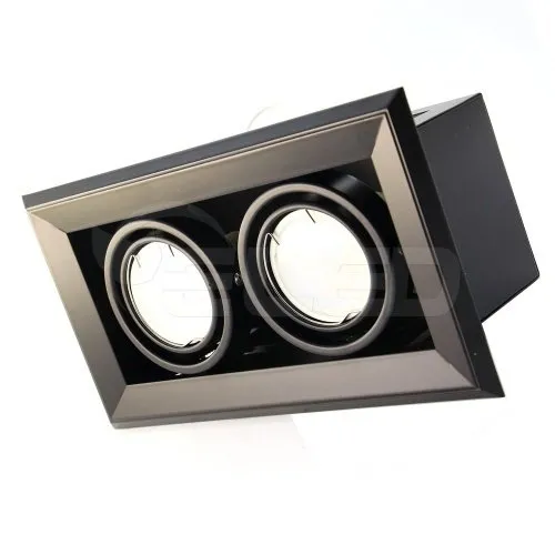 BLOCCO schwarz 2x7W GU10 LED IP20 3000K Milagro Unterputzlampe