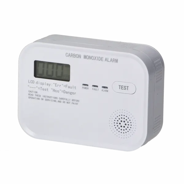 Batteriebetriebener Kohlenmonoxidmelder mit TEST-Taste, Lebensdauer 10 Jahre, entspricht EN 50291-1:2018, geprüft in Polen