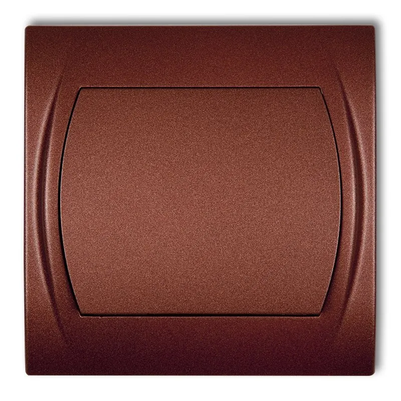 Beleuchteter Kreuzschalter (eine Taste, ohne Piktogramm) braun 9LWP-6L.1