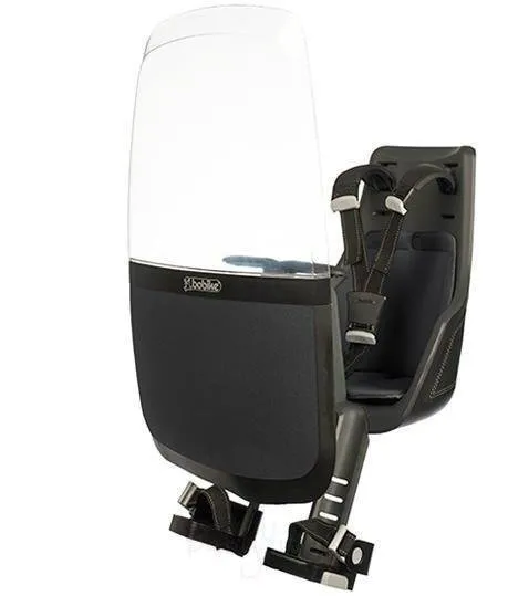 Bobike Mini Exklusiver Fahrradsitz + Schutz weiß-rot ||  Urban Black