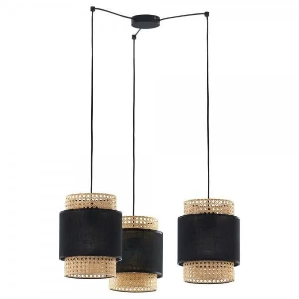 Boho Pendelleuchte Schwarz 3xE27 TK Lighting