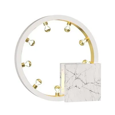 CASSIOPEIA Stehleuchte weiß, gold 9x E14 40W IP20 Milagro