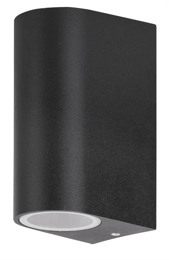CHILE Garten-Wandleuchte schwarz 2x GU10 35W IP44 Rabalux