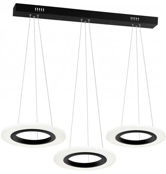 COSMO 346 3x12W LED-Pendelleuchte schwarz IP20 4000K Milagro