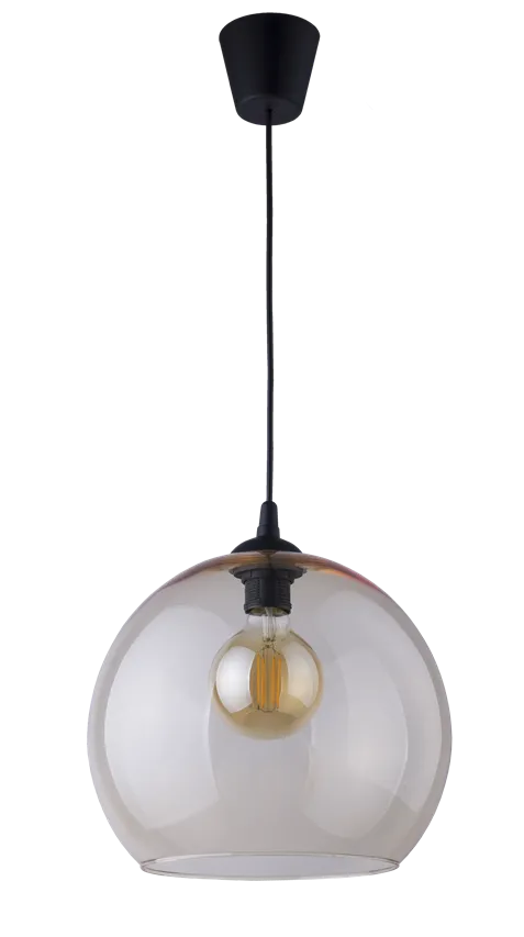 CUBUS Pendelleuchte bernsteinfarben, schwarz E27 60W 2064 TK Lighting