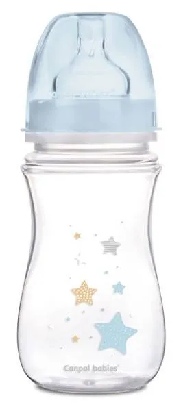 Canpol Babies EasyStart Antikolikflasche mit weiter Öffnung 240ml 35/217_blu Blau