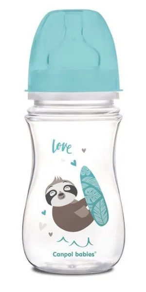 Canpol Wide-Hole Antikolikflaschen EasyStart 240 ml 35/221_blu Blau