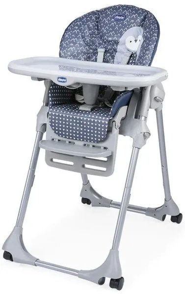 Chicco Polly Easy Fütterung Stuhl 4 Räder Pinguin