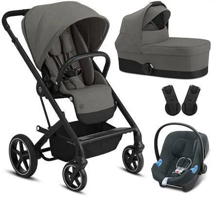 Cybex Balios S Lux + Aton B I-Size Kinderwagen + Babyschale 0-13kg + Adapter Soho Grey