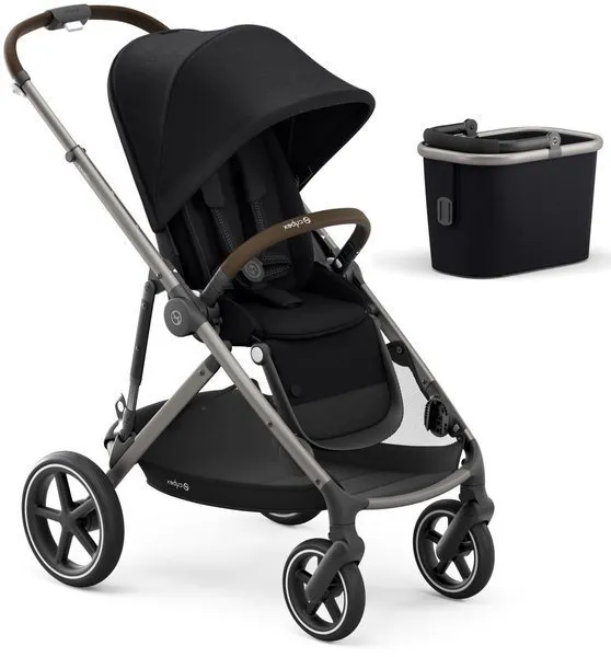Cybex Gazelle S Kinderwagen Deep Black Gestell Taupe