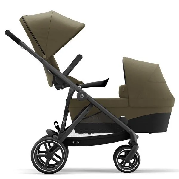 Cybex Gazelle S Twin Geschwisterwagen Classic Beige Rahmen Schwarz