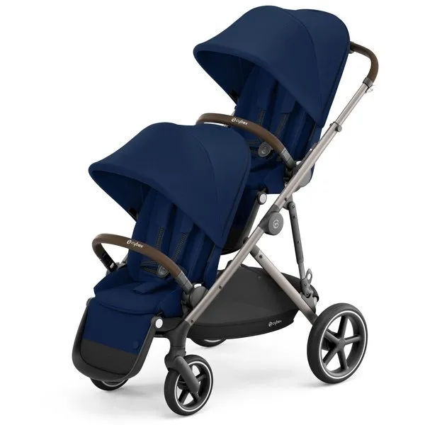 Cybex Gazelle S Twin Kinderwagen Walking Rahmen Marineblau Taupe