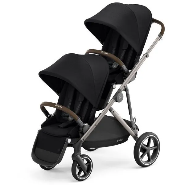 Cybex Gazelle S Twin Walking Kinderwagen Deep Black frame Taupe