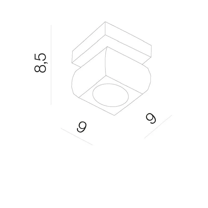 Deckenlampe Rubic 1 Modern Metall, Glas Chrom Azzardo AZ0489