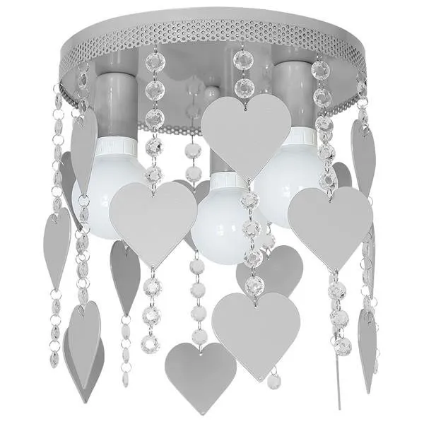 Deckenleuchte 3xE27 silber rund modern Milagro CORAZON MLP1151