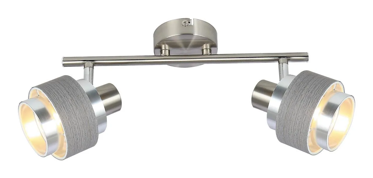 Deckenleuchte BASIL Chrom satiniert 2x E14 10W IP20 Rabalux