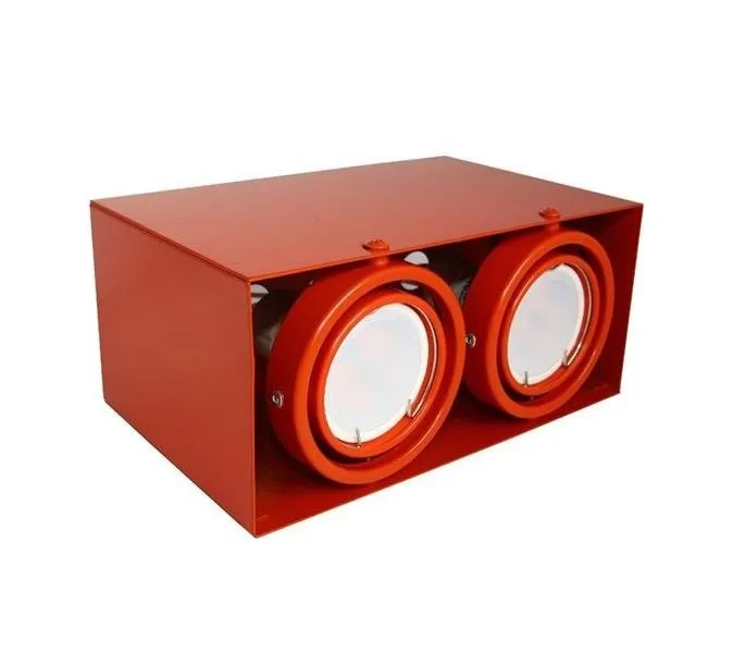 Deckenleuchte BLOCCO orange 2x7W GU10 LED 3000K Milagro