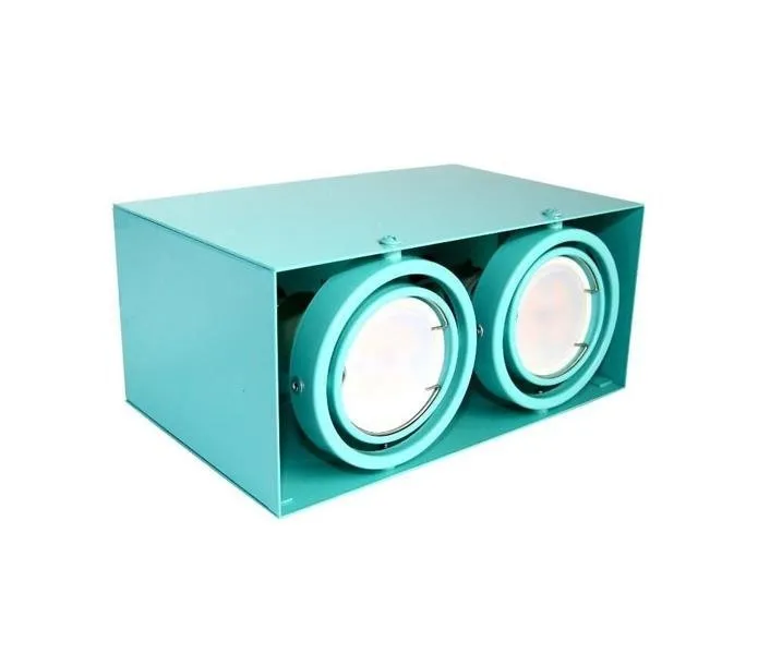 Deckenleuchte BLOCCO türkis 2x7W GU10 LED 3000K Milagro