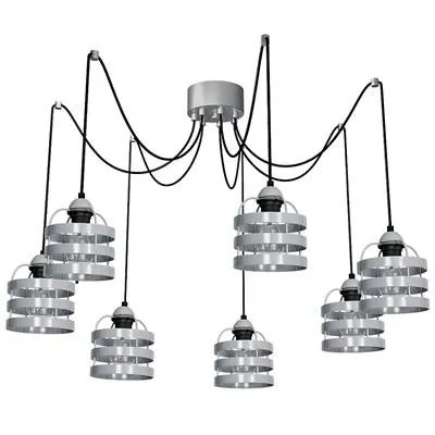 Deckenleuchte LARS GREY grau E27 7x 60W IP20 Milagro