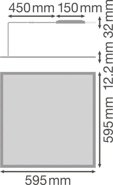 Deckenleuchte LED Panel 600x600 36W 3000K OP weiß Ledvance 4058075113060