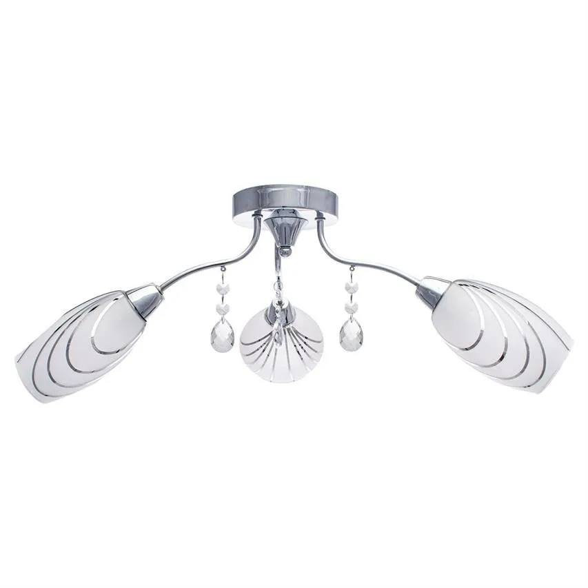 Deckenleuchte ROSA chrom 3x E14 40W IP20 Milagro