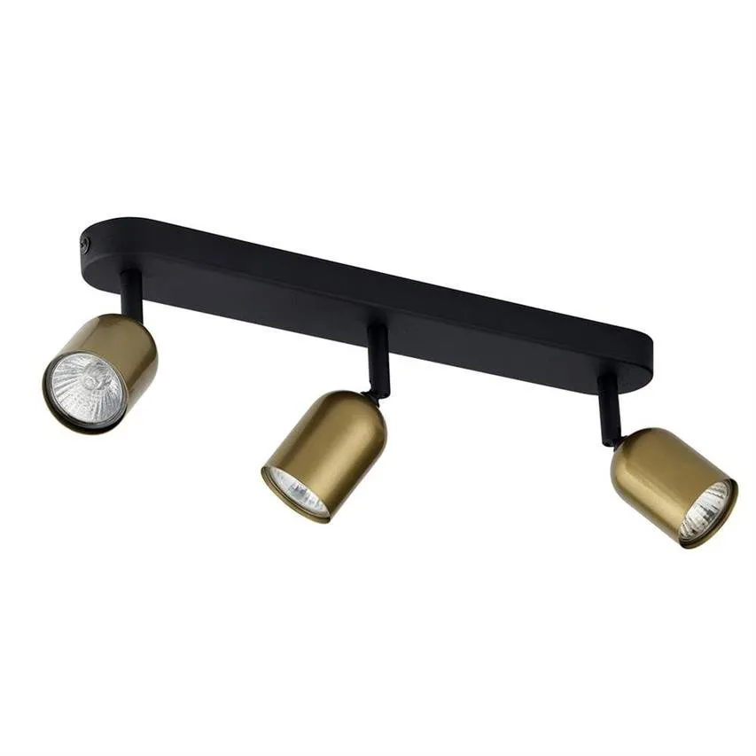 Deckenleuchte TOP schwarz, gold 3x GU10 50W 3305 TK Lighting