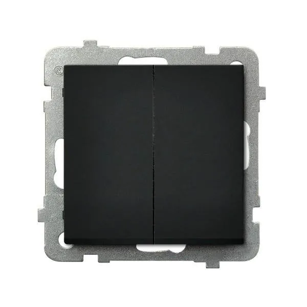 Doppelter Taster schwarz metallic Ospel Sonata ŁP-17R/m/33