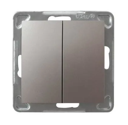 Doppelwechselschalter Lüsterklemme Titan Ospel Impression ŁP-2Y/m/23