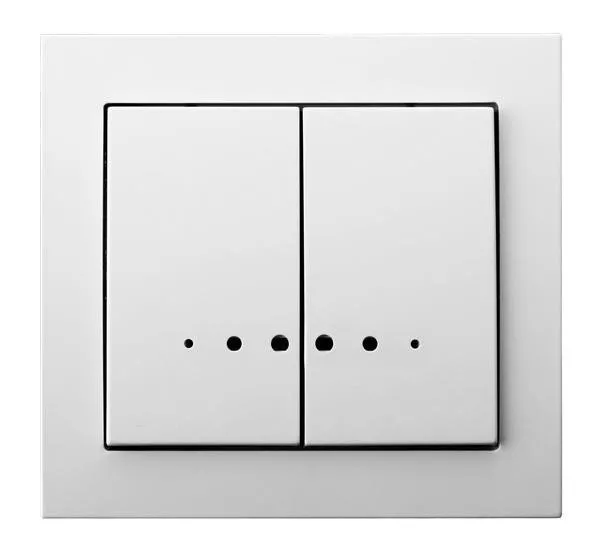 Doppelwechselschalter Lüsterklemme mit Hintergrundbeleuchtung orange weiss Ospel Kier ŁP-2WS/00