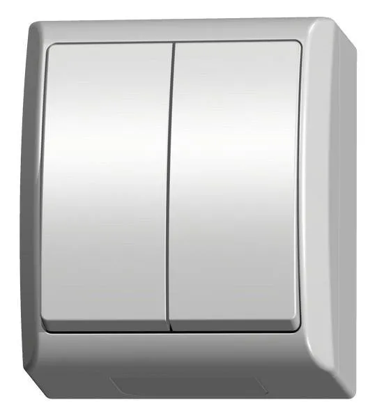 Doppelwechselschalter Lüsterklemme weiss Ospel Fala ŁNH-2H/00