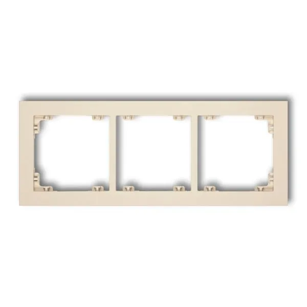 Dreifacher Universalrahmen aus Kunststoff beige IP20 (Serie/Kategorie: DECO) 1DR-3
