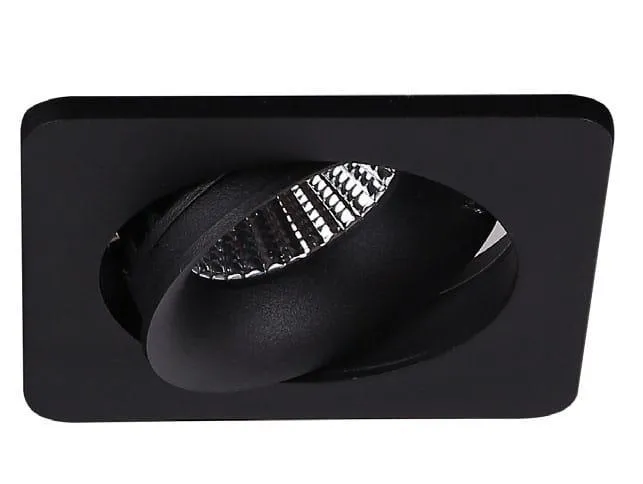 Einbauleuchte quadratisch beweglich ARYA LED 8W 3000K 610lm dimmbar schwarz Maxlight H0101