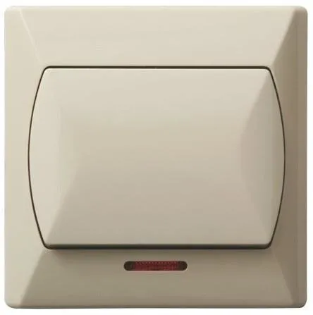 Einpoliger Schalter mit Hintergrundbeleuchtung orange beige Ospel Akcent ŁP-1AS/01