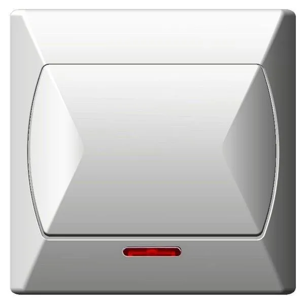 Einpoliger Schalter mit Hintergrundbeleuchtung orange weiss Ospel Akcent ŁP-1AS/00