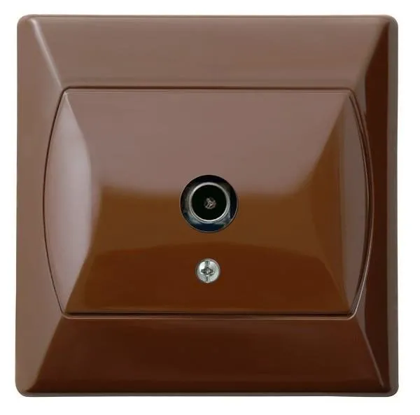 Einzelne Antennensteckdose braun Ospel Akcent GPA-1A/24